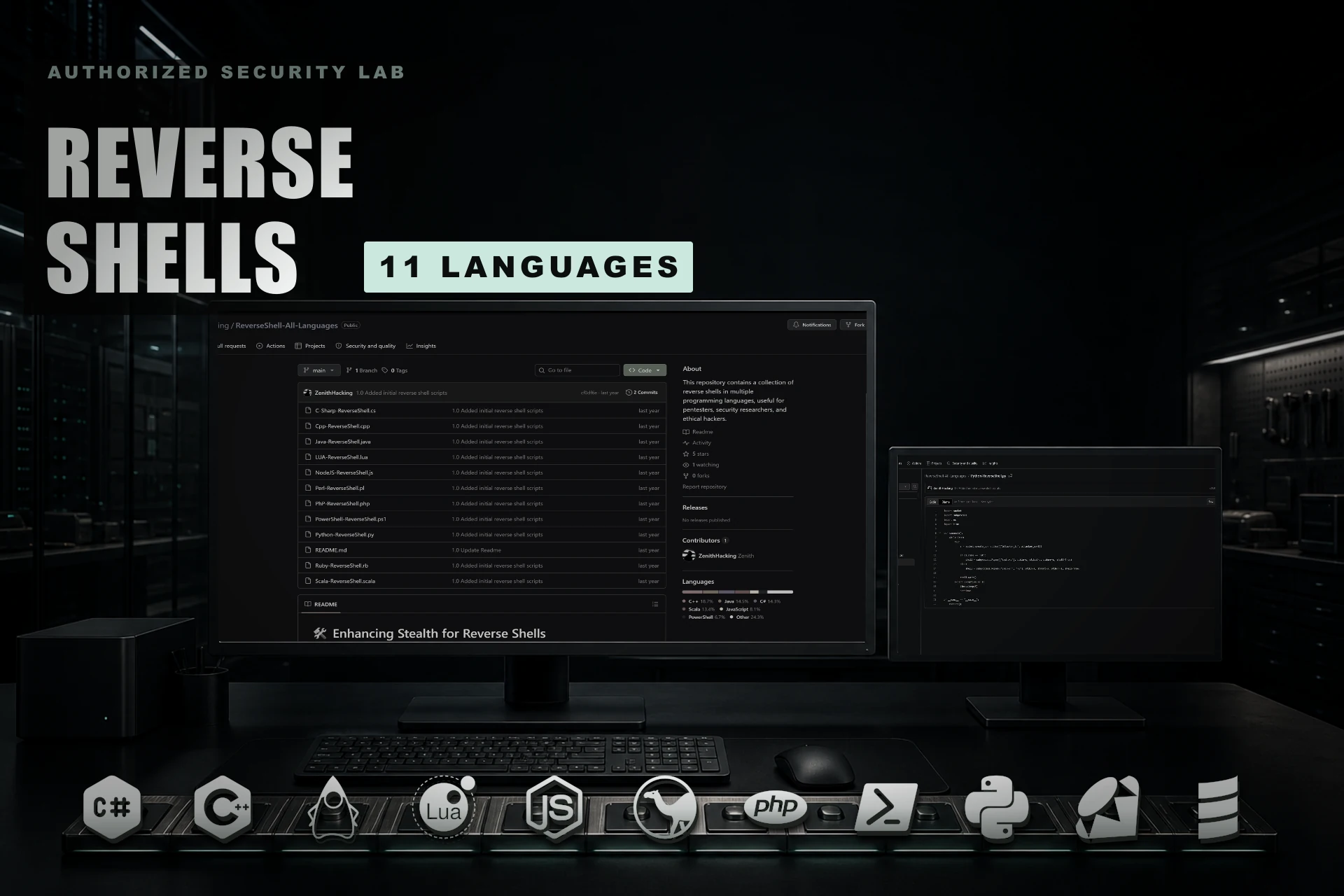 Real GitHub repository and Python code views from the authorized multi-language security lab